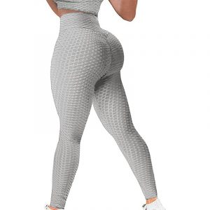 High Waist Gym Honeycomb Trousers Yoga Pants Push Up Leggings